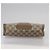 GUCCI GG Supreme Web Sherry Line Clutch Bag PVC Beige Rosso 89 01 032 Auth bs21276 - vista 7