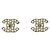 Chanel 2024 Pendientes de Micro Cristales de Rhinestone CC Plateados Plata