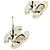 Chanel 2024 Pendientes de Micro Cristales de Rhinestone CC Plateados Plata - vista 3