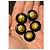 Set di 5 bottoni vintage Chanel rari in nero e oro, 22 mm D'oro - vista 3