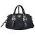 Borsa Bauletto in Nylon e Pelle Nera PRADA Nero