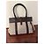 Borsa a spalla Loro Piana in tela beige e marrone - vista 2