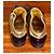 Vintage Chanel Gold/Schwarze Lack- und Leder-Sneaker mit Kappe, 37,5 - Ansicht 8