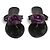 Chanel Sandali Mules Infradito Camelia Nero Viola Flats Mules Infradito UK3.5 US6