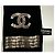 Foulard Twilly in seta nera Chanel vintage raro Nero Argento - vista 4
