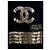 Foulard Twilly in seta nera Chanel vintage raro Nero Argento - vista 5