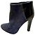 Fendi Botas de tornozelo de couro e camurça Preto Azul