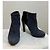 Fendi Botas de tornozelo de couro e camurça Preto Azul - vista 3