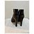 Fendi Botas de tornozelo de couro e camurça Preto Azul - vista 4