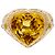 Anello Repossi 'Cuore' in oro giallo, diamanti, citrino. - vista 5