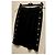 Falda de lana con botones decorativos de doble cara Chanel, años 90 Negro Gris antracita Gold hardware - vista 2