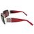 Chanel CC Logo randlose Strass Sonnenbrille rot silber 4095-B - Ansicht 2