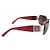 Chanel CC Logo randlose Strass Sonnenbrille rot silber 4095-B - Ansicht 3