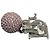 Orecchini a cerchio in strass rosa e argento con logo monogramma Christian Dior - vista 2