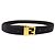 Fendi FF Gold Logo Black Leather Belt Golden