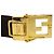 Fendi FF Gold Logo Black Leather Belt Golden - view 4