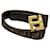 Ceinture en cuir avec motif monogramme Zucca marron et logo doré de Fendi  - vue 1