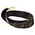 Ceinture en cuir avec motif monogramme Zucca marron et logo doré de Fendi  - vue 2