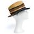 Hermès Hat T57 Natural Navy Brown Straw Hat Size M Hermes Beige Caramel Navy blue - view 2