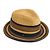 Hermès Hat T57 Natural Navy Brown Straw Hat Size M Hermes Beige Caramel Navy blue - view 3