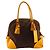 Prada Canvas Mini Boston Tote Bag Braun