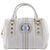 Céline Borsa a mano Celine Mini Boston in nylon, tela e pelle Bianco