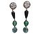 Vintage Murano Perlen Clip Ohrringe lang Mehrfarben