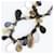 Hermès Hermes Teardrop Necklace Buffalo Horn Silver 925 Brown  - view 3