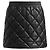 All Saints Saia mini de couro Ottie acolchoada AllSaints Preta Preto