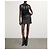 All Saints Saia mini de couro Ottie acolchoada AllSaints Preta Preto - vista 5