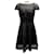 Autre Marque Talbot Runhof Black Sequined Short Sleeved A-Line Cocktail Dress Polyester  ref.1969550