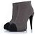 Botas de plataforma brillantes grises de Chanel
