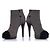 Botas de plataforma brillantes grises de Chanel - vista 6