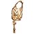 Top dorato Chanel con volantini e fiocco D'oro Metallico - vista 3