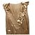 Top dorato Chanel con volantini e fiocco D'oro Metallico - vista 6