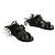 Sandali Valentino EU38 Sandali Piani in Pelle Nera e Piume Taglia UK5 US7.5 Nero - vista 3