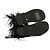 Sandali Valentino EU38 Sandali Piani in Pelle Nera e Piume Taglia UK5 US7.5 Nero - vista 5