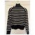 AMI Paris Ami de Coeur gestreifter Rollkragenpullover aus Merinowolle Schwarz Weiß - Ansicht 3