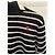 AMI Paris Ami de Coeur gestreifter Rollkragenpullover aus Merinowolle Schwarz Weiß - Ansicht 4