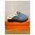Zoccoli Hermès in camoscio blu - vista 3