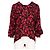 Rot und schwarze Seidenbluse von Guy Laroche Sand