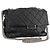 Autre Marque Borsa a mano in pelle Stella MacCartney con catena 2 in 1 nera argento autentica mr934 Nero