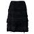 Chanel Exquisite schwarze Tweed-Rock mit Band 46 FR