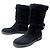 Stivali Louis Vuitton in pelle e pelliccia neri Nero