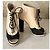 Stivaletti Chanel in pelle con lacci beige - vista 16