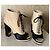 Stivaletti Chanel in pelle con lacci beige - vista 2