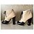 Stivaletti Chanel in pelle con lacci beige - vista 8