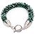 Autre Marque Pulseira de pérolas de esmeralda em prata 925 Verde