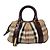 Borsa Ashbury Knight in tela e pelle Nova Check Burberry Beige/Marrone