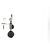NUOVE ORECCHINI CHANEL LOGO CC E PERLA NERA METALLO ARGENTO - vista 4